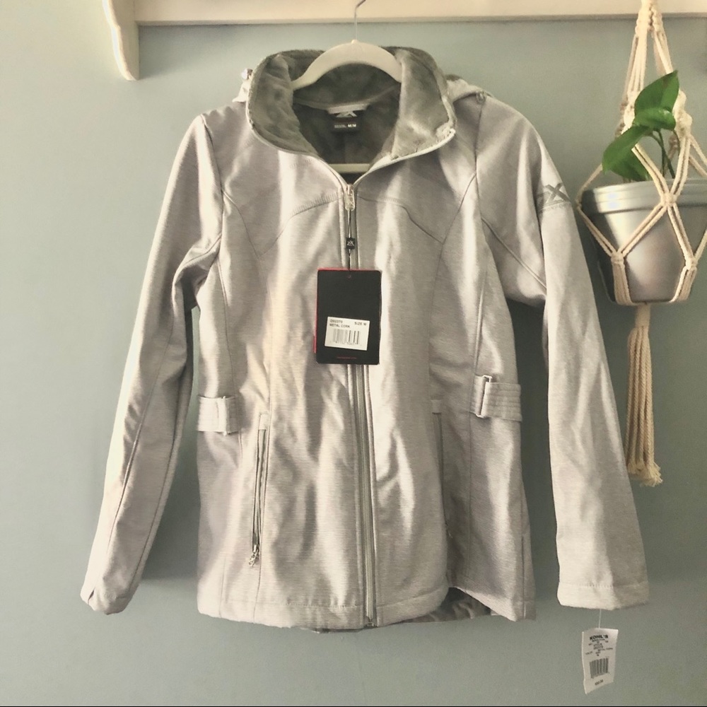 Gray/Grey Jacket Winter Coat ZeroXposure zip-up